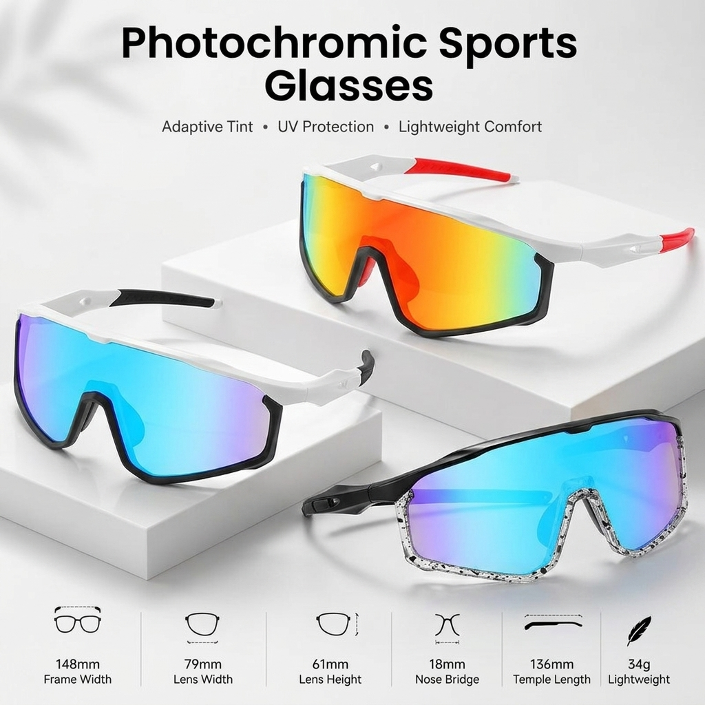 ☀️UV400 Photochromic Polarized Safety Glasses